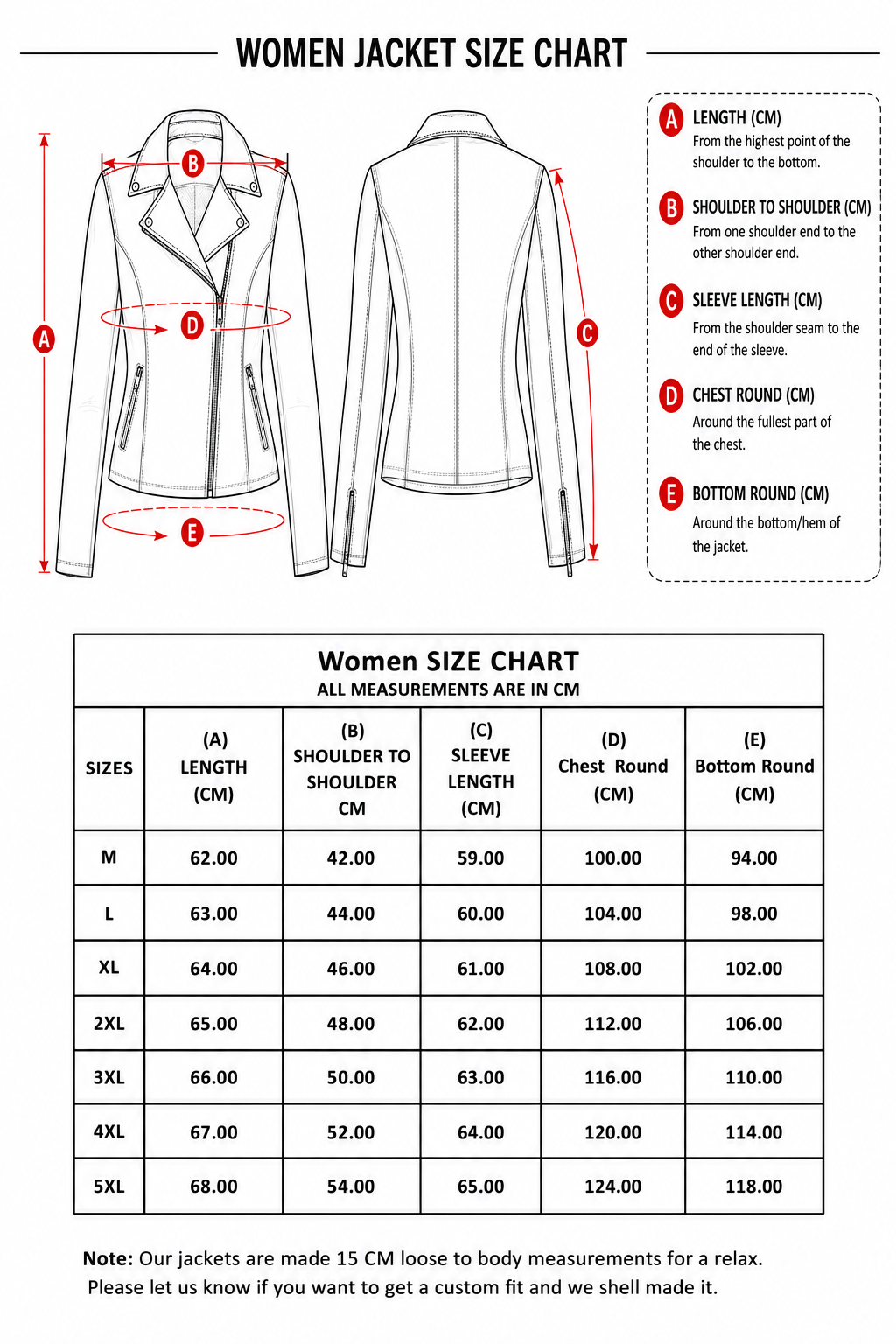 Women American classic Biker style Real leather jacket