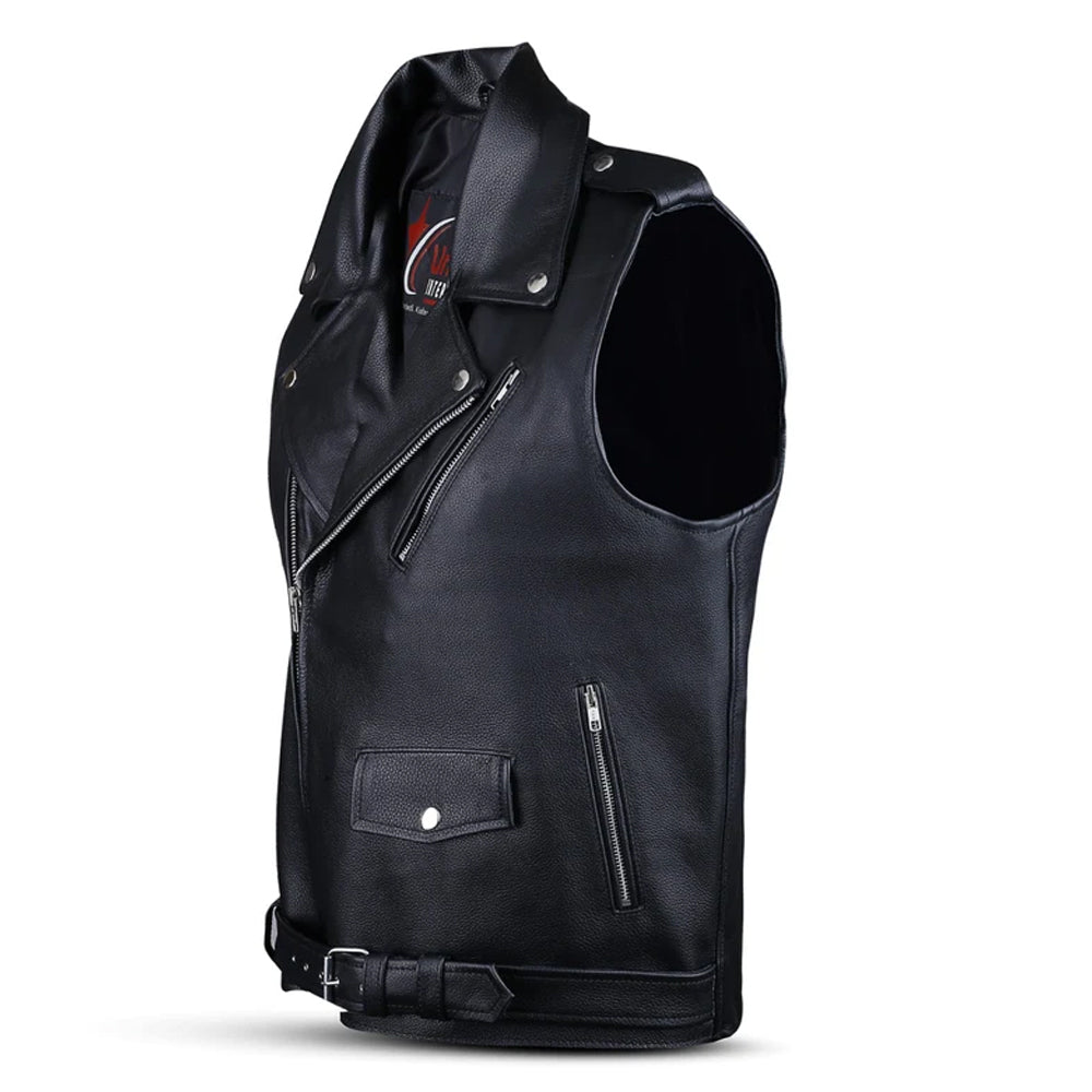 Gilet perfecto en cuir pour homme (prix promotionnel)