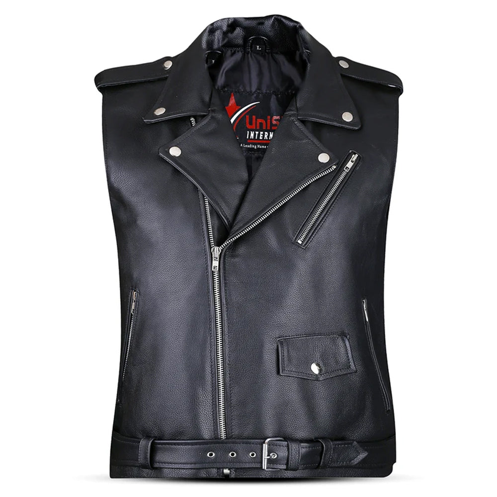 Gilet perfecto en cuir pour homme (prix promotionnel)