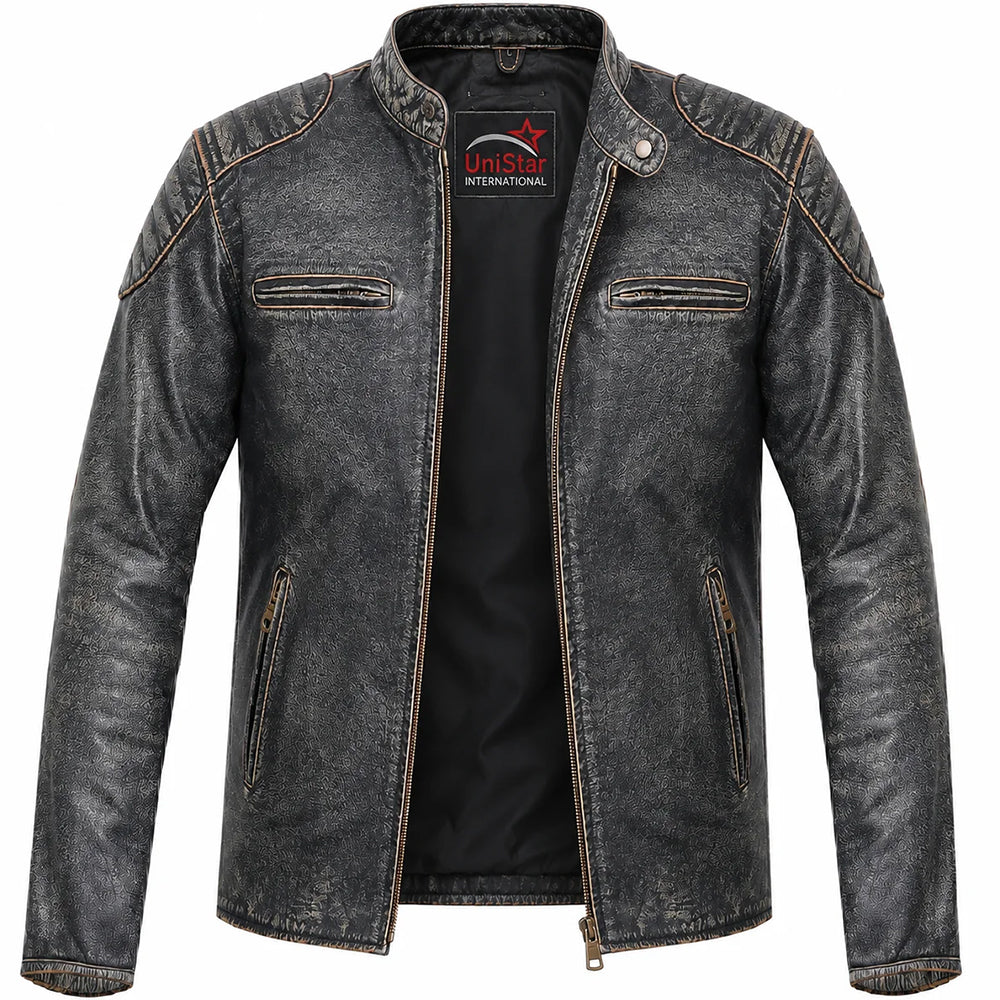 BIKER STYLE TOURING LEATHER JACKET (Promotional Price)