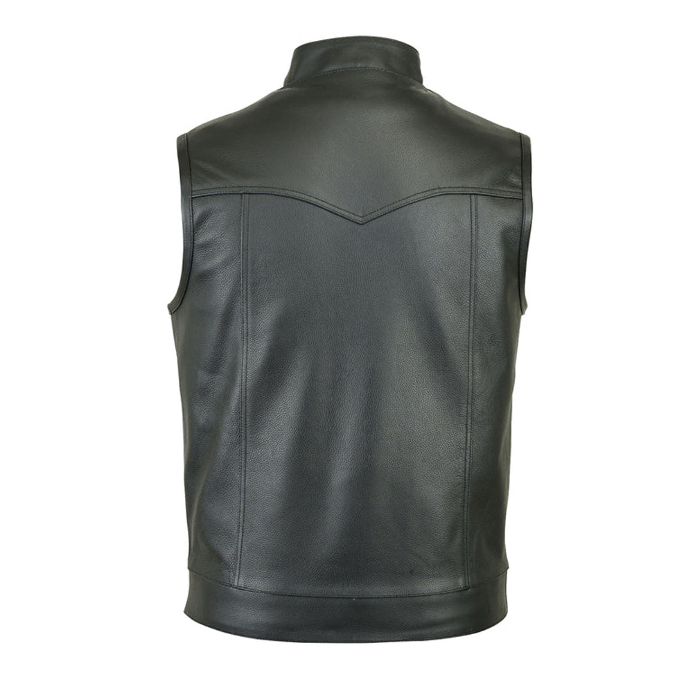 Bomber Homme en Cuir style Motard Gilet en cuir de motard veste en cuir (Prix promotionnel)