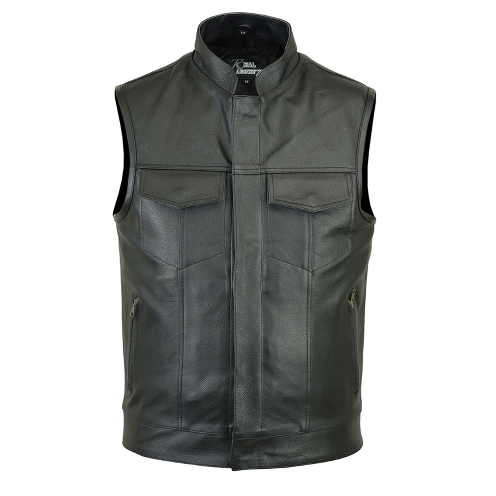 Bomber Homme en Cuir style Motard Gilet en cuir de motard veste en cuir (Prix promotionnel)
