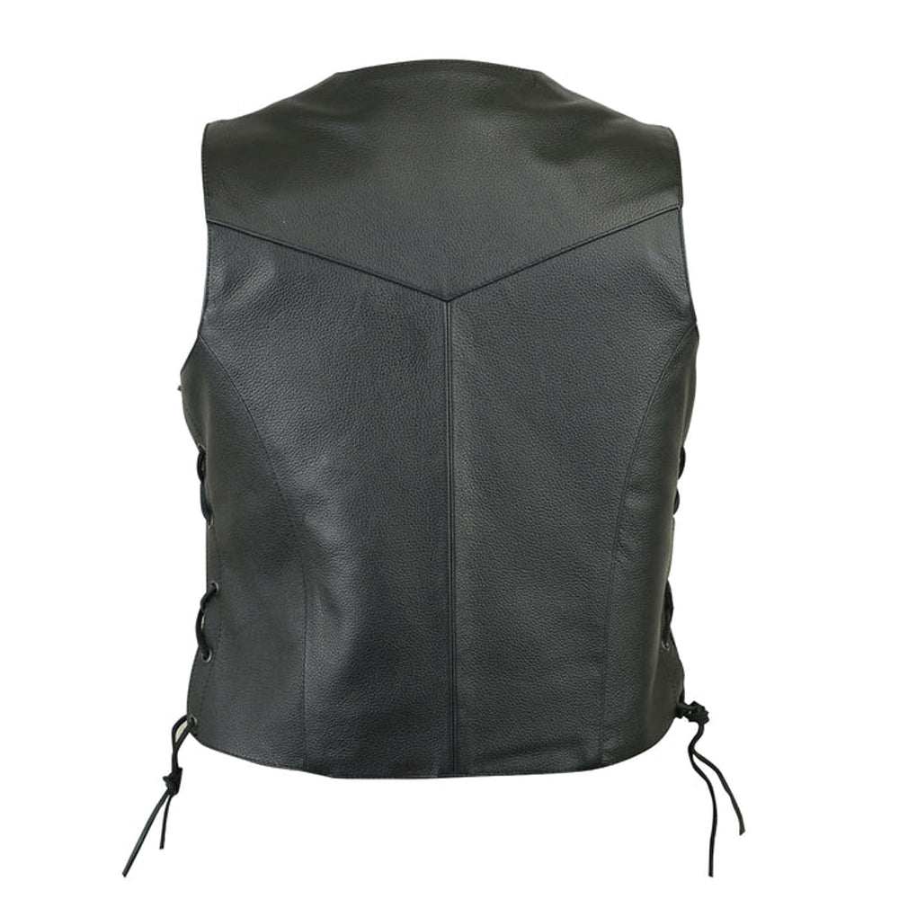 Maria Costello biker Style women Leather Vest  ladies biker leather vests