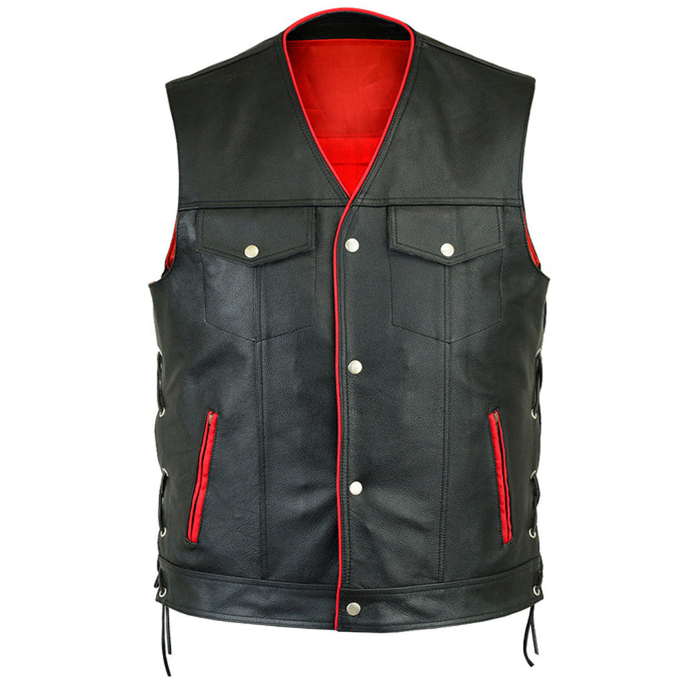 Gilet de motard Ranger en cuir véritable