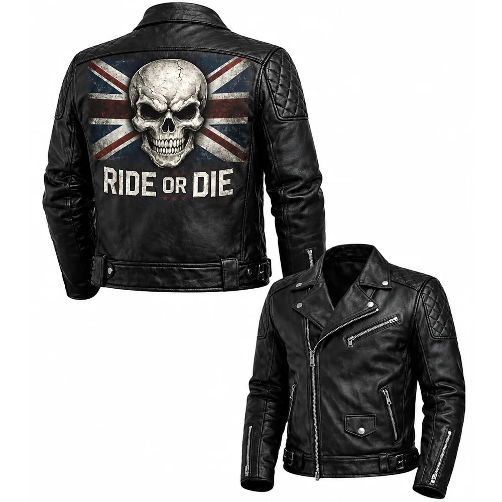 Perfecto Skull Real Leather Jacket