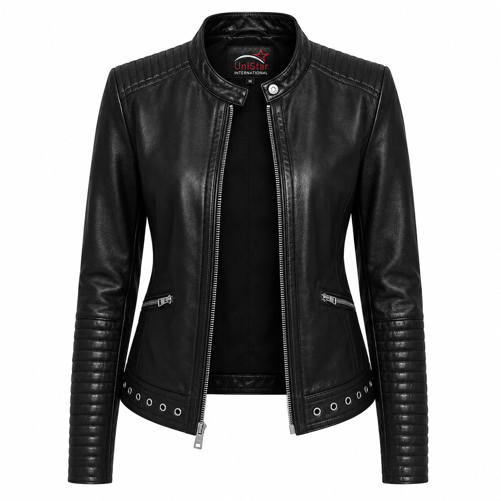 Women Fashion Leather Jacket