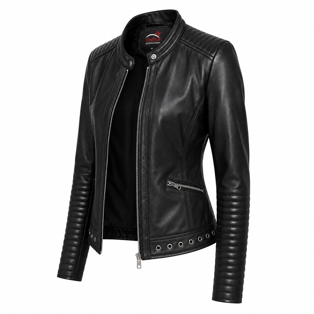 Women Fashion Leather Jacket