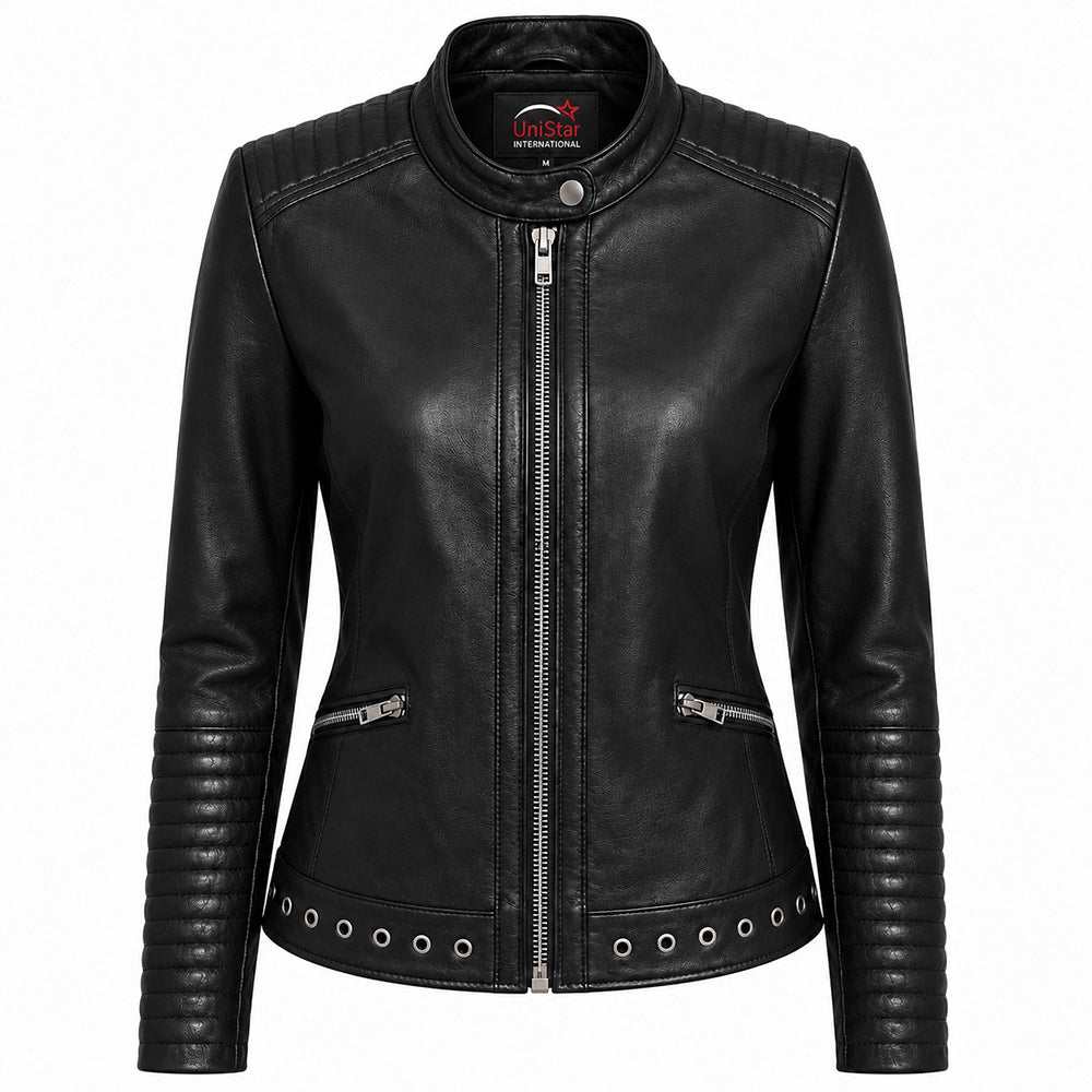 Women Fashion Leather Jacket