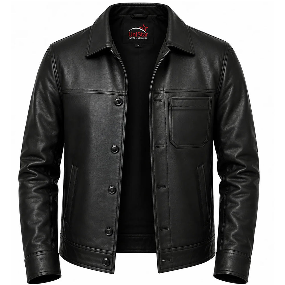 Real Sheepskin Leather Heritage Field Jacket