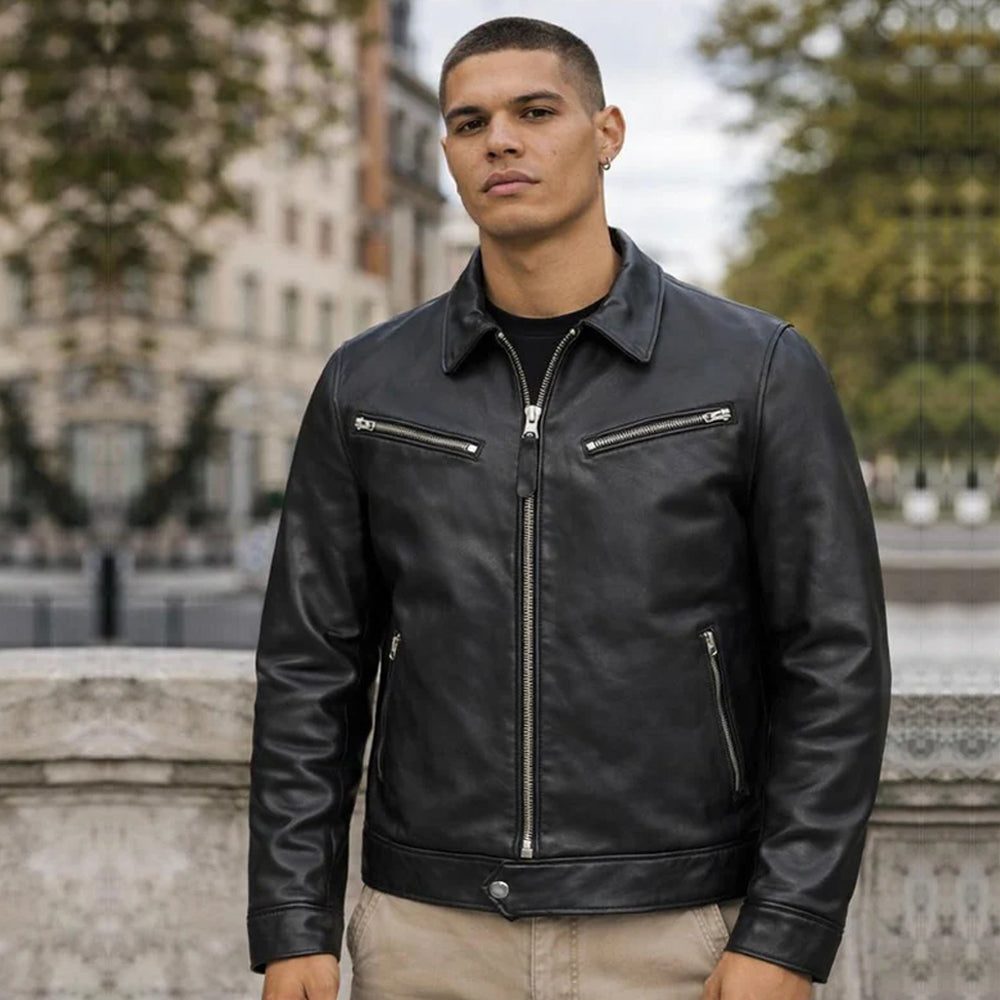 Veste en cuir Flavio pour homme