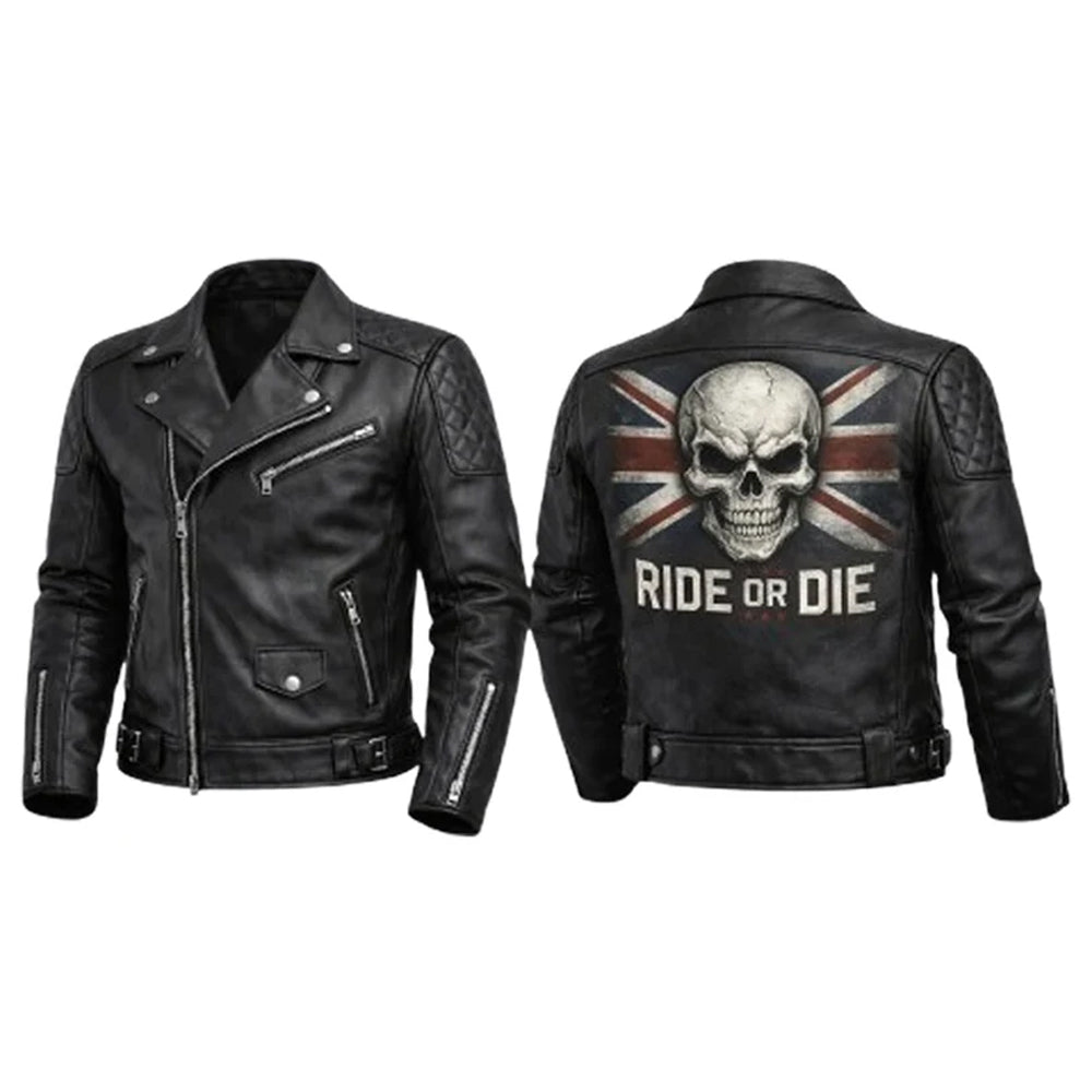 Perfecto Skull Real Leather Jacket