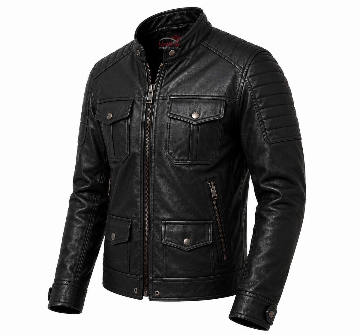 Real Sheepskin Leather Military Command Jacket
