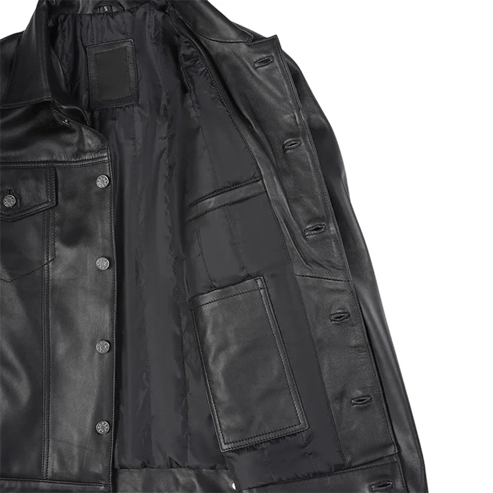 BLOUSON EN CUIR VÉRITABLE HOMME PEAU DE MOUTON