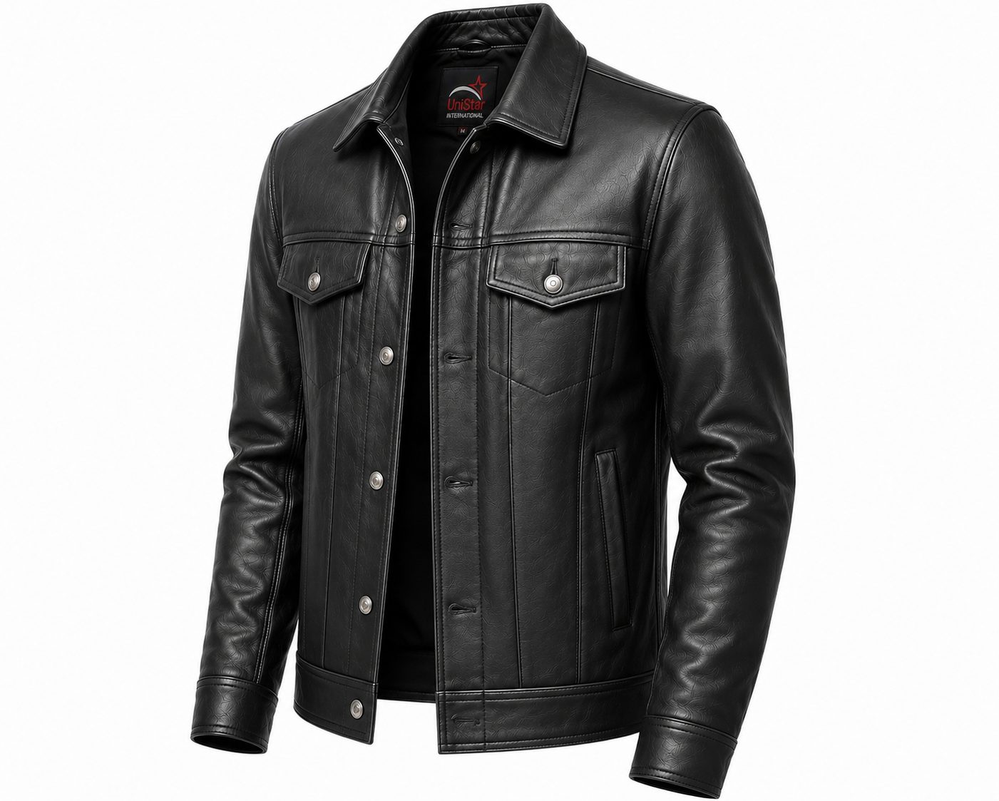 Ravenford Premium Sheepskin Real Leather Trucker Jacket