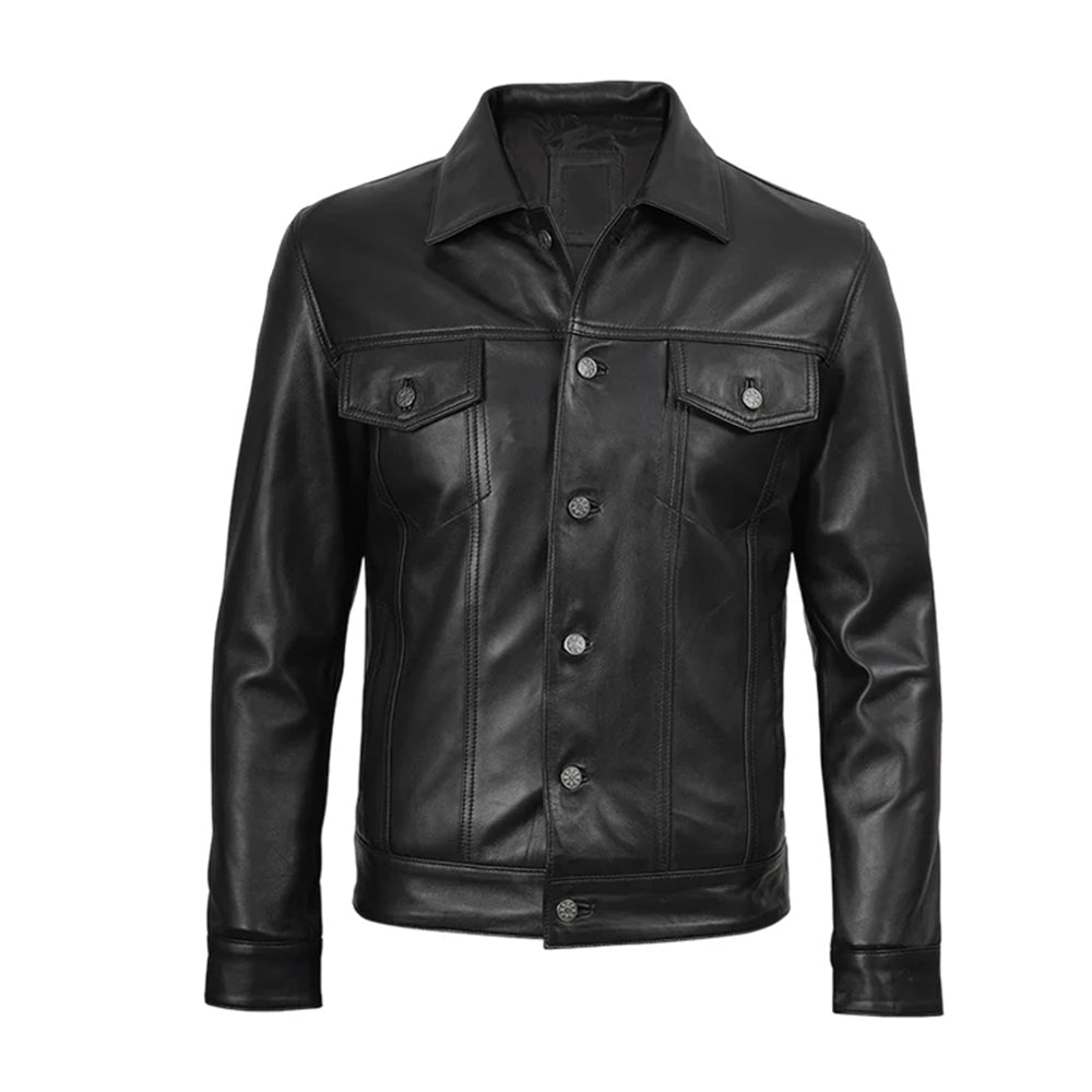 MEN'S SHEEP SKIN REAL LEATHER JACKET