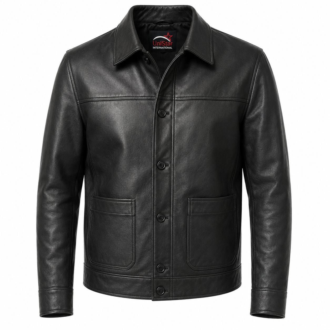Blackstone Premium Sheepskin Leather Shirt Jacket