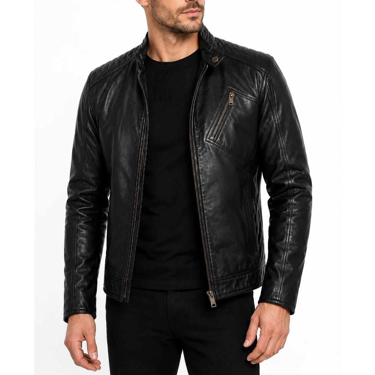 Men’s Urban Rebel Genuine Sheepskin Leather Jacket