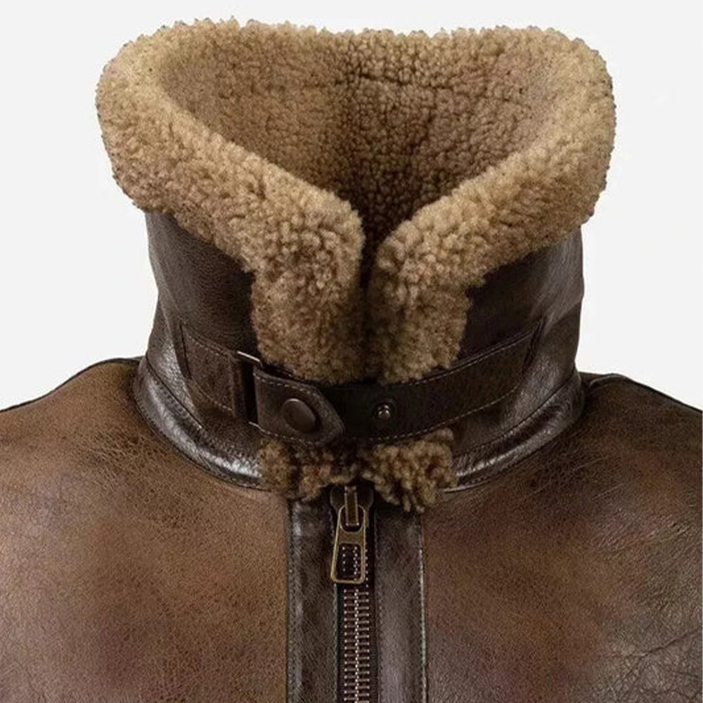 Men's Arnold RAF Aviator Real  Sheepskin Leather Jacket