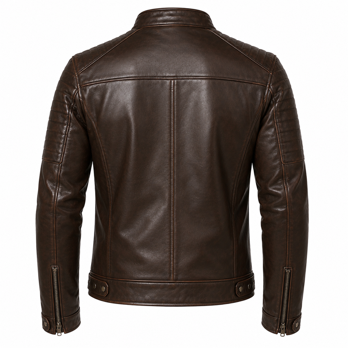 Cafe Racer Pro – Heritage Brown Waxed Sheepskin Leather Jacket