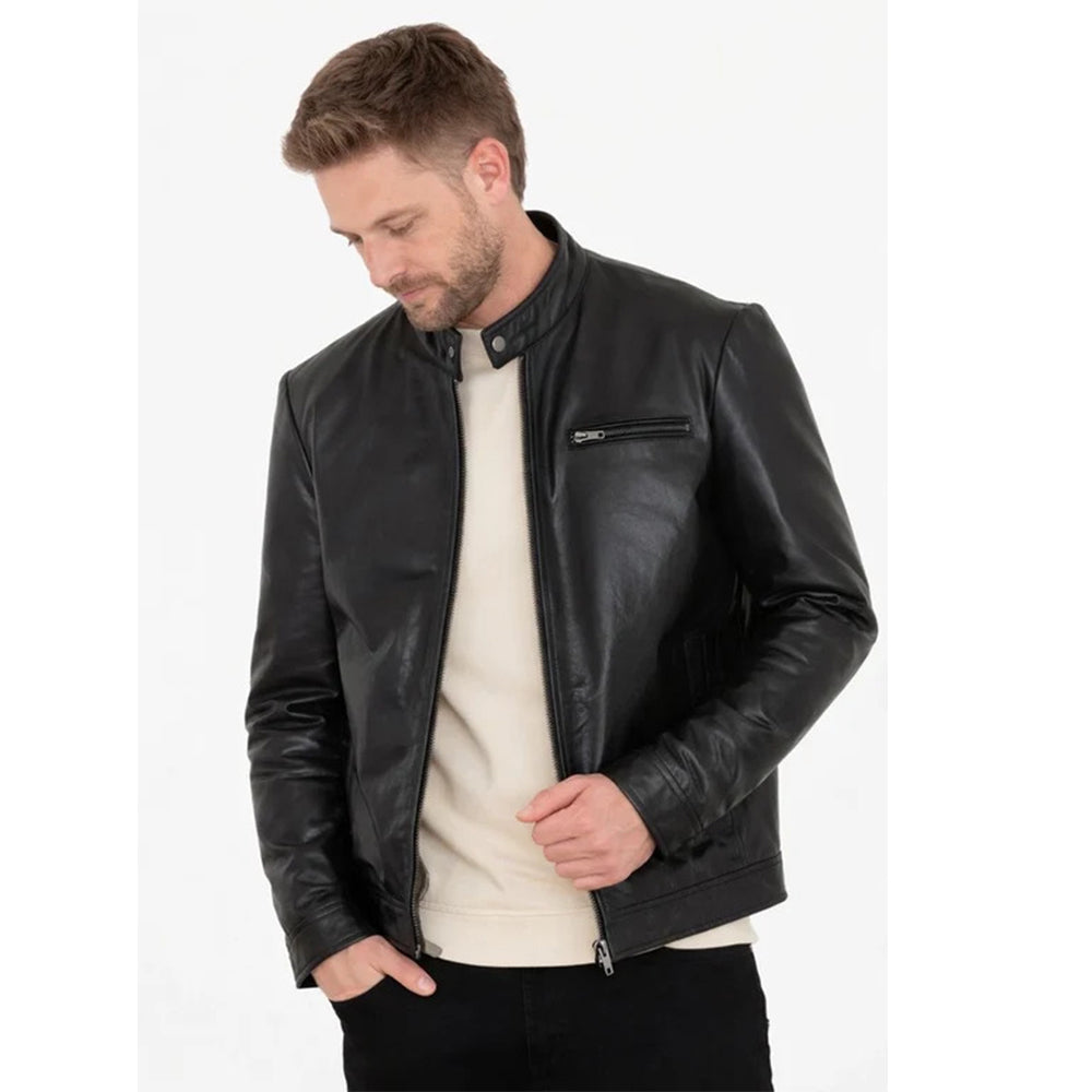 Blouson en Cuir Homme
