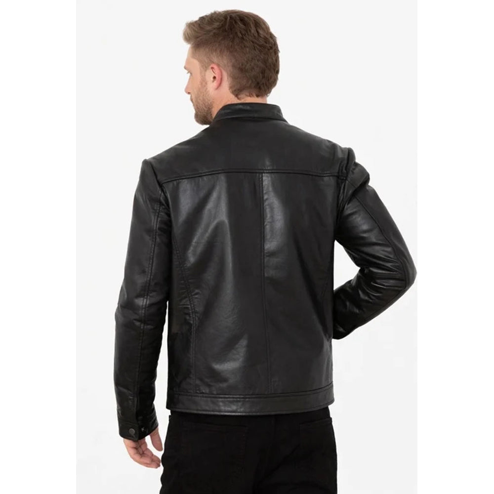Blouson en Cuir Homme