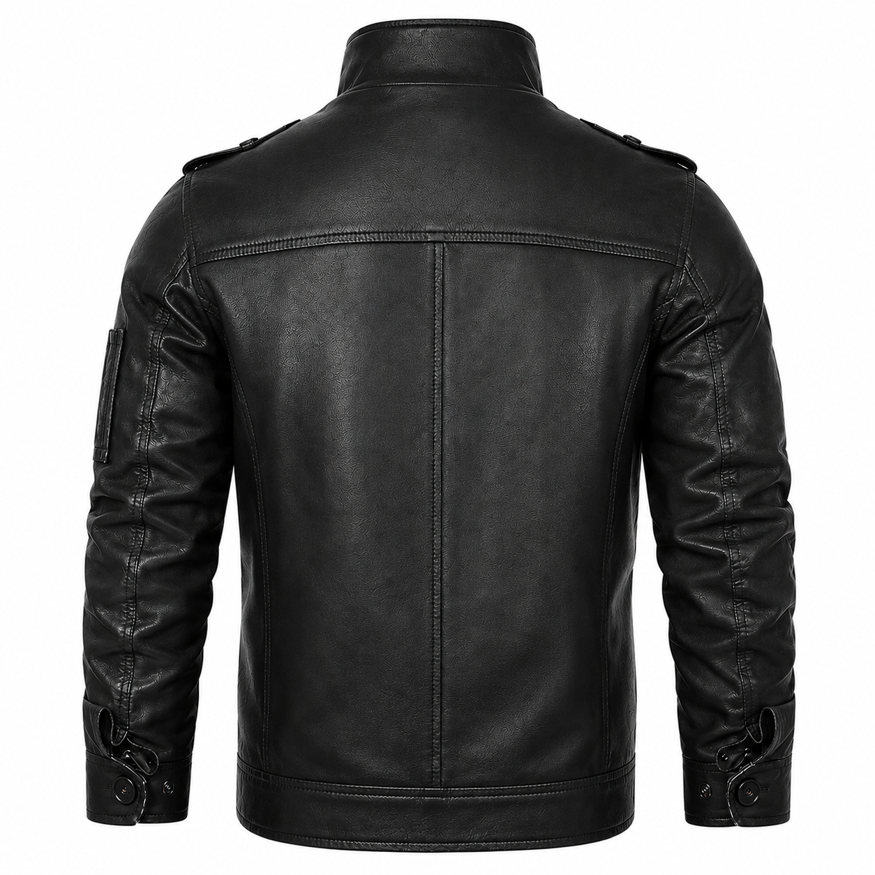 Men's Premium Black Real Soft Leather Tactical Biker Style Jacket