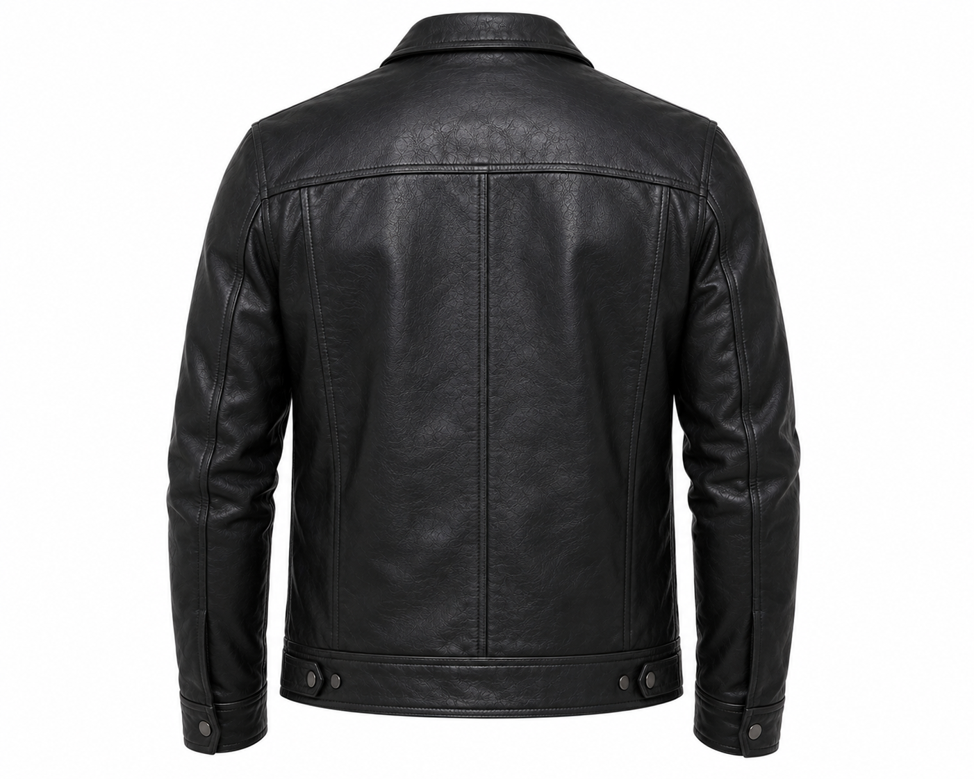 Ravencrest Real Leather Modern Utility Jacket