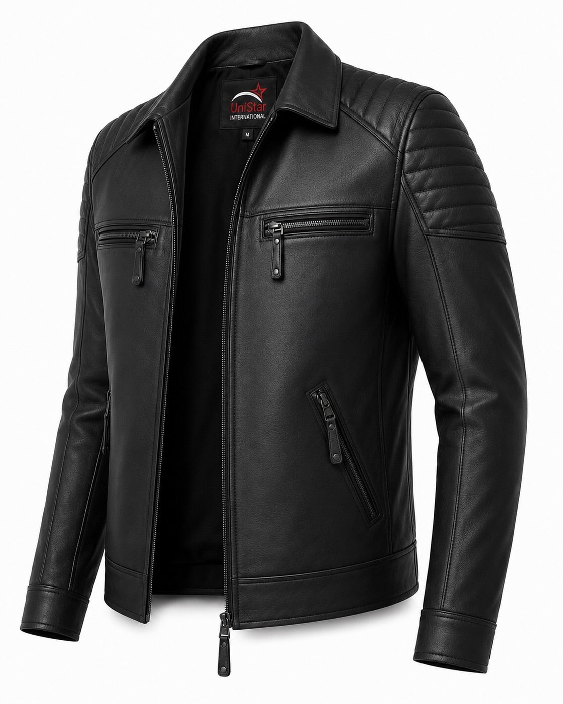 Midnight Apex Real Sheepskin Leather Jacket