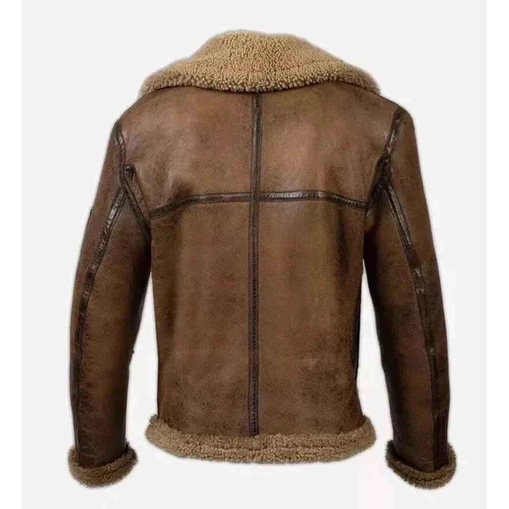 Men's Arnold RAF Aviator Real  Sheepskin Leather Jacket