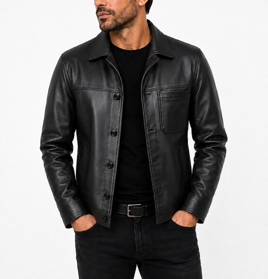 Real Sheepskin Leather Heritage Field Jacket