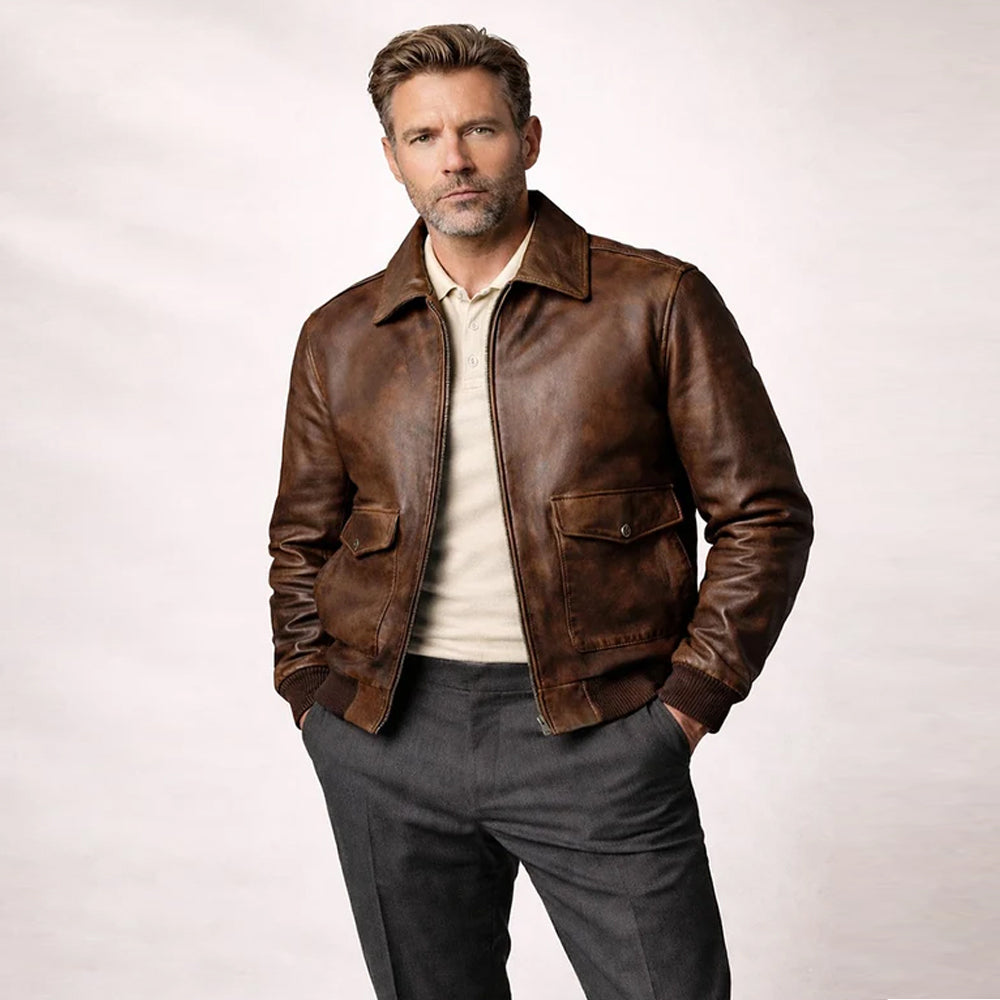 Pilot Force One Real Leather Jacket