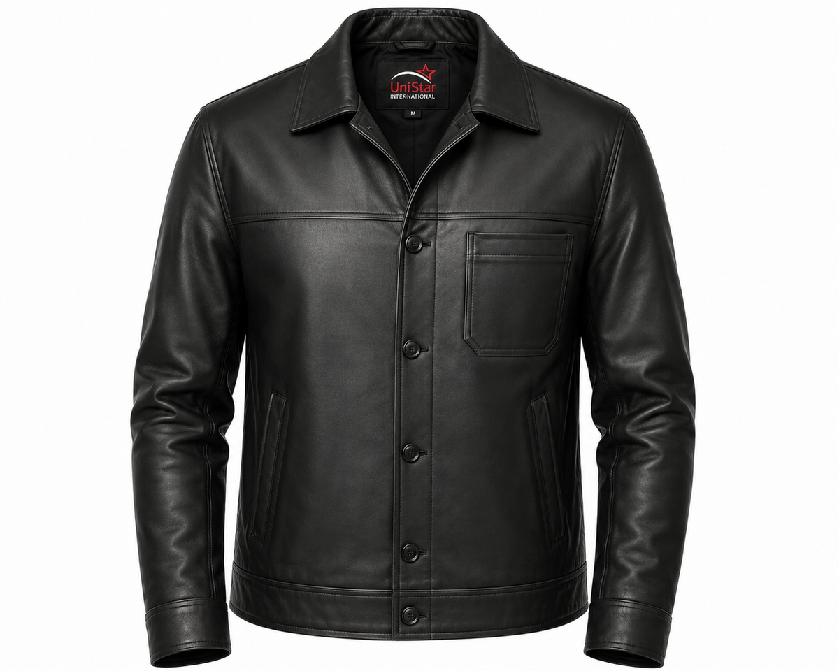 Real Sheepskin Leather Heritage Field Jacket