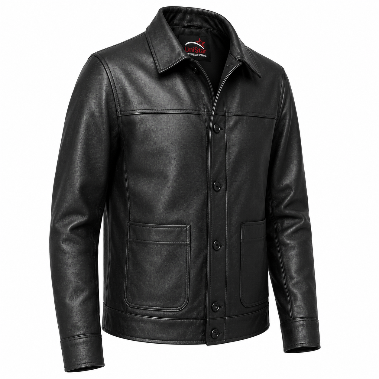 Blackstone Premium Sheepskin Leather Shirt Jacket