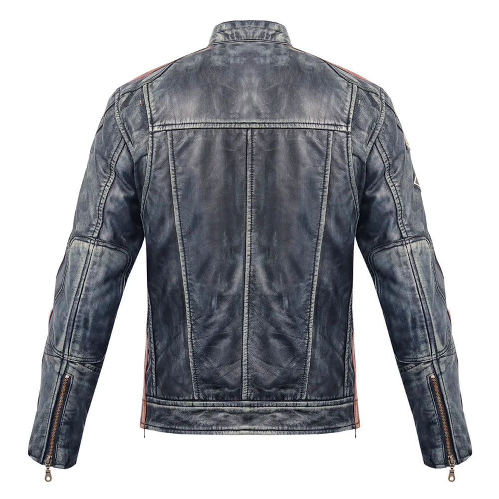 Veste Motard en Cuir Noir Femme AMERICAN CLASSIC