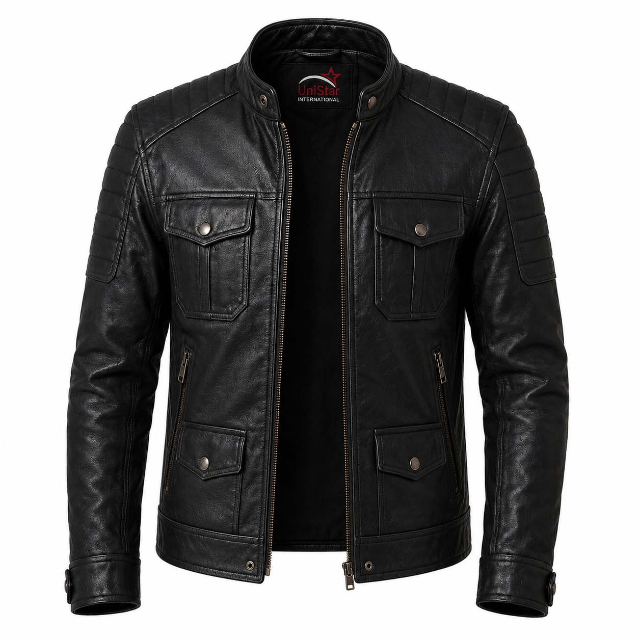 Real Sheepskin Leather Military Command Jacket