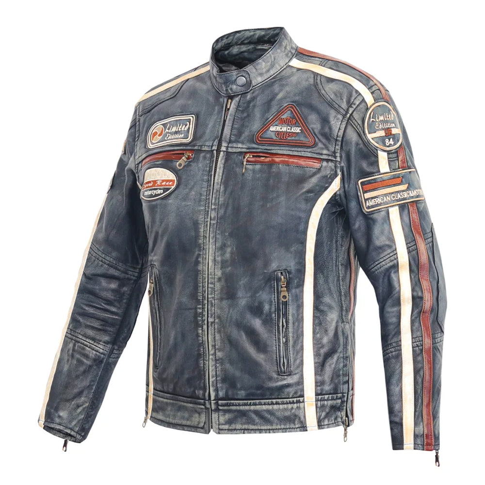 AMERCIAN CLASSIC Women LEATHER BIKER JACKET Black