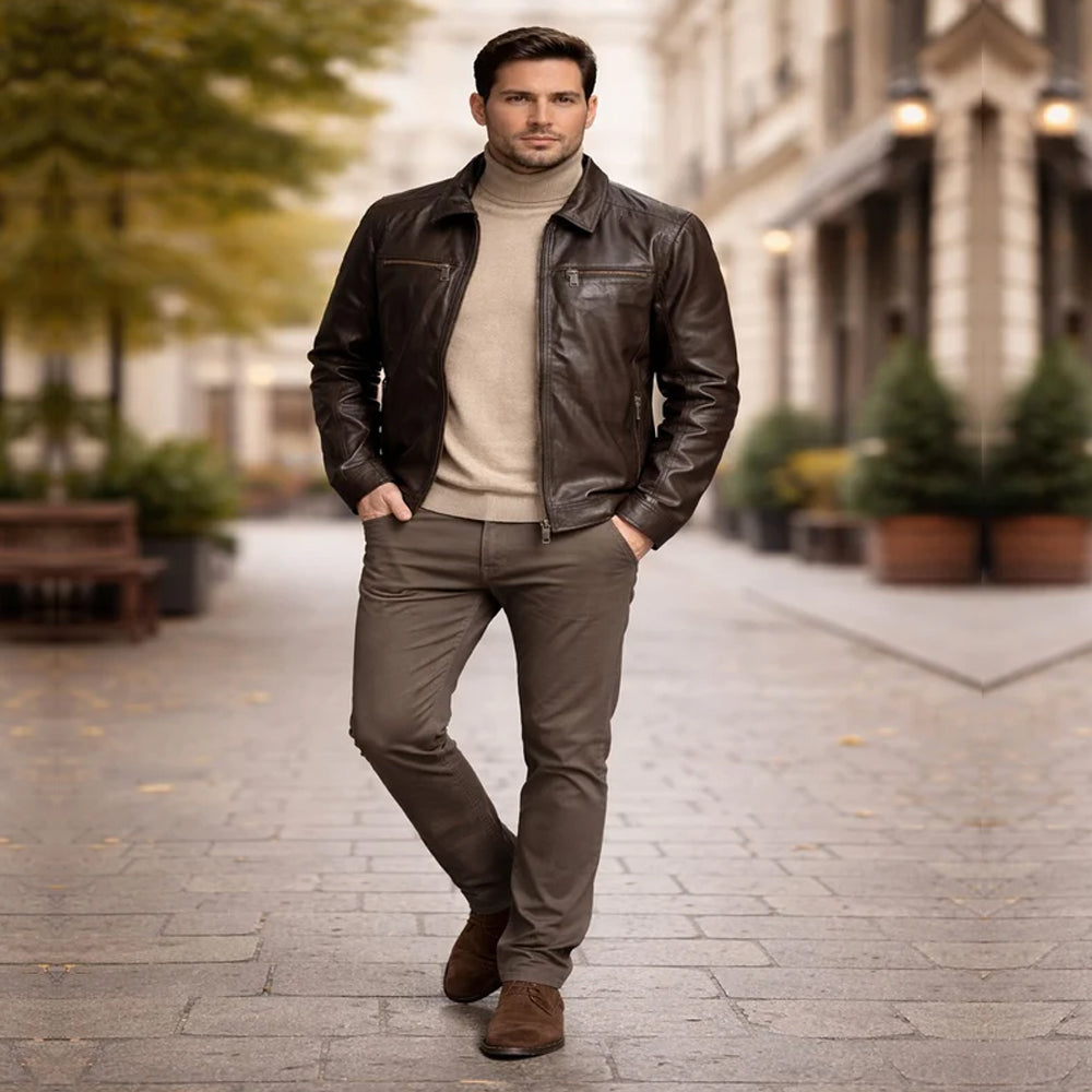 Royal Crest Real Sheep Leather Jacket
