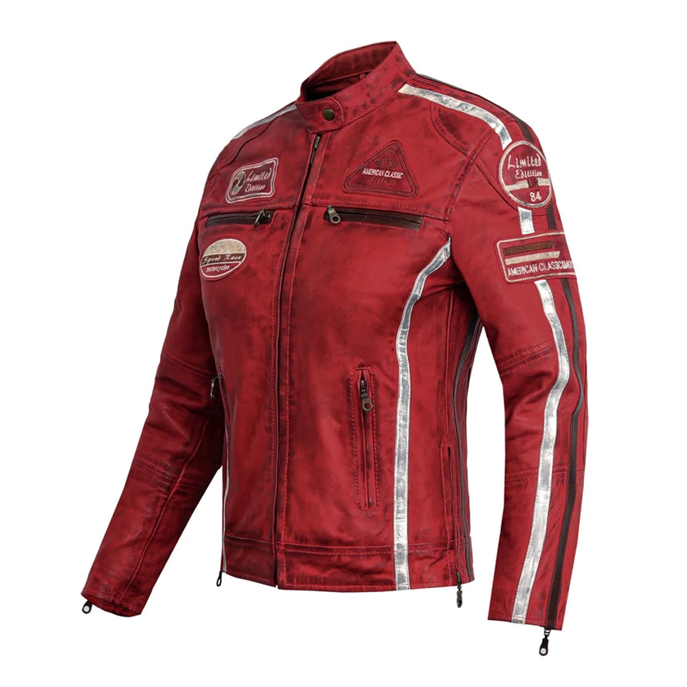 BLOUSON MOTARD FEMME CLASSIQUE AMÉRICAIN EN CUIR