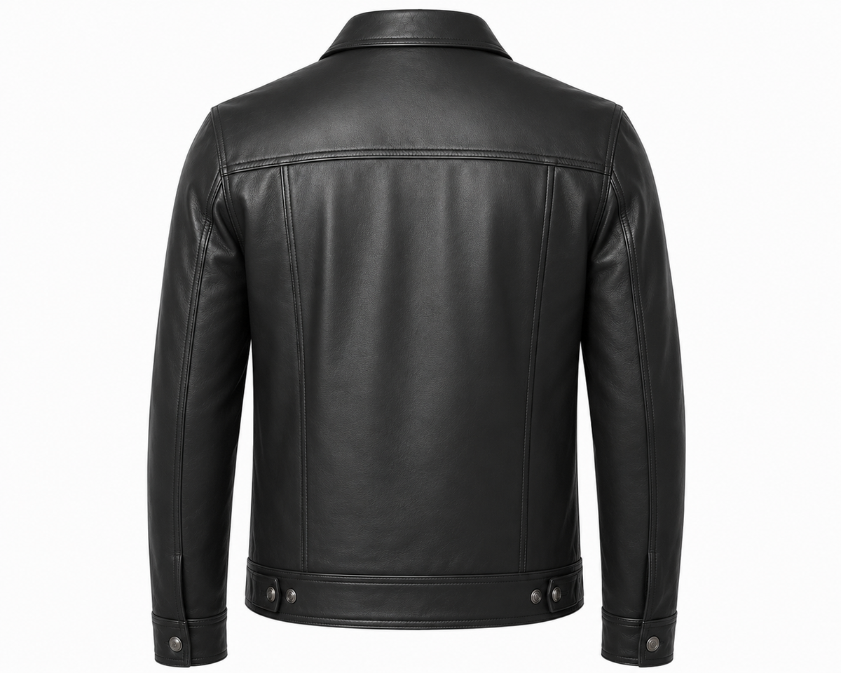 Ravenford Premium Sheepskin Real Leather Trucker Jacket