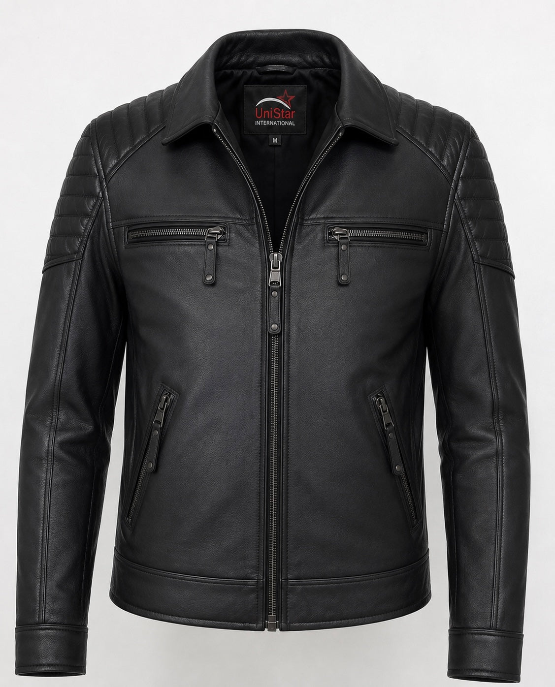 Midnight Apex Real Sheepskin Leather Jacket