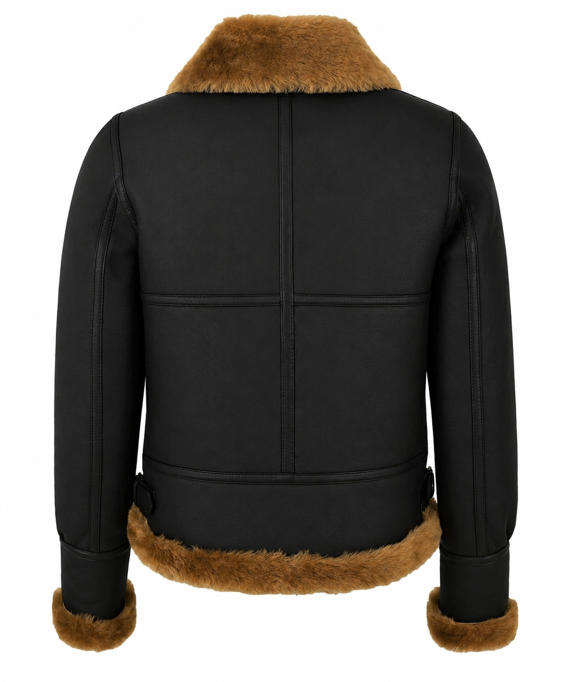 Women’s Black Heritage Pilot Shearling Real Leather Jacket