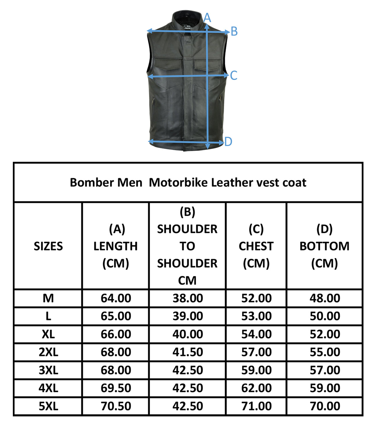 Bomber Homme en Cuir style Motard Gilet en cuir de motard veste en cuir (Prix promotionnel)