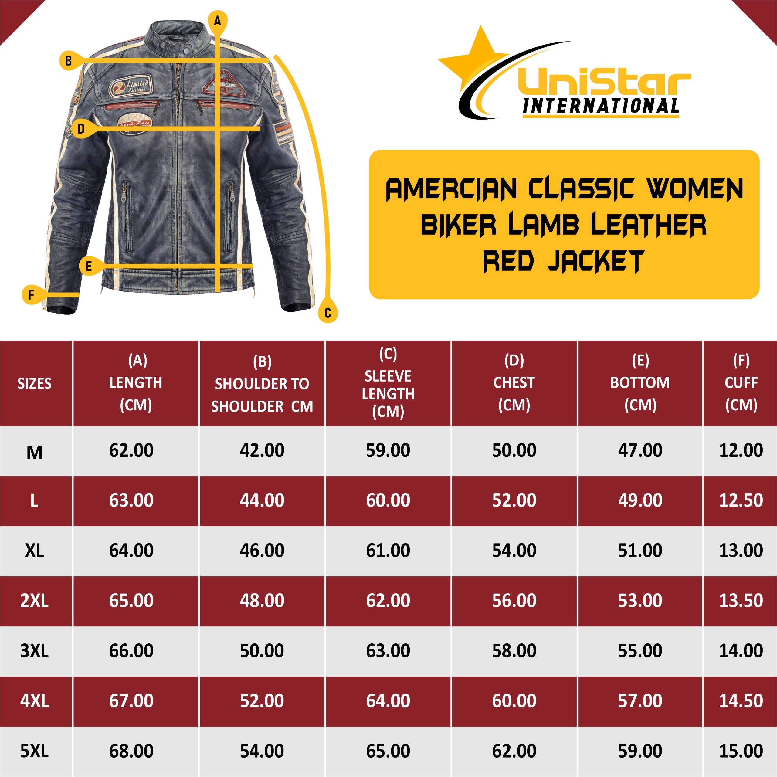 AMERCIAN CLASSIC Women LEATHER BIKER JACKET Black