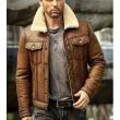 Men's Aviator Brown RAF B3 Flying Leather Jacket