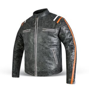 Vintage biker style  Leather Jacket (Promotional Price)