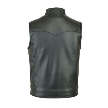 Bomber Men Leather biker style  Waistcoat biker leather vests veste en cuir(Promotional Price)