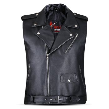 Perfecto biker Leather vest coat Casual Fashion Black vest coat for Men (Promotional Price)