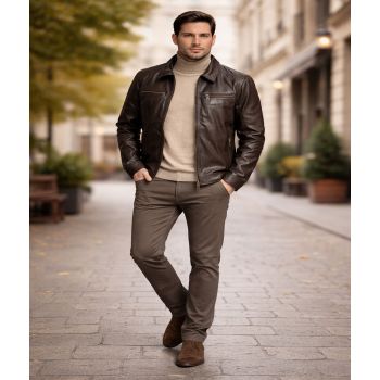 Royal Crest Real Sheep Leather Jacket