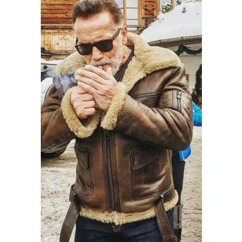 Men's Arnold RAF Aviator Real  Sheepskin Leather Jacket