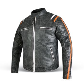 Vintage biker style  Leather Jacket (Promotional Price)